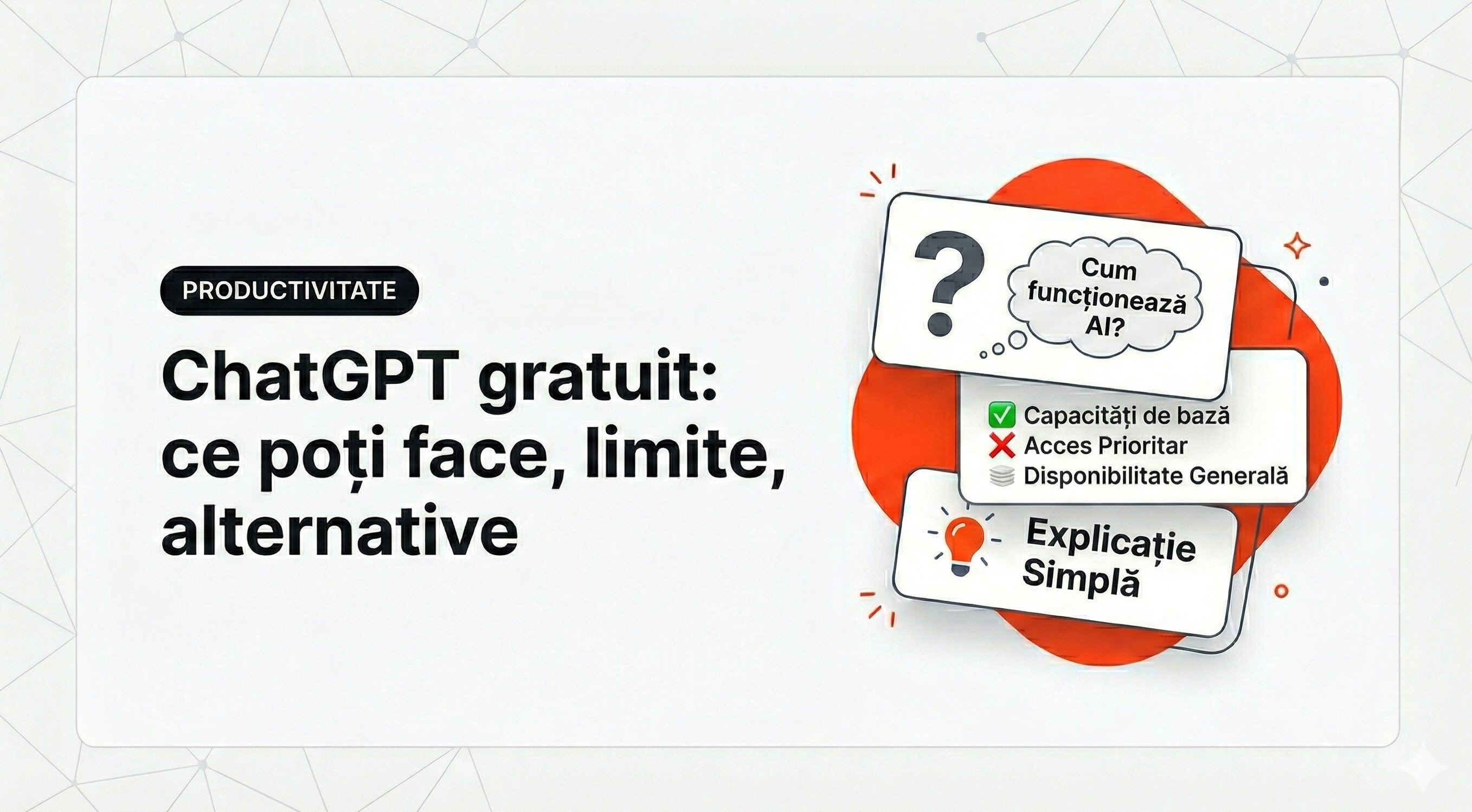 ChatGPT gratuit: ce poți face, limite, alternative