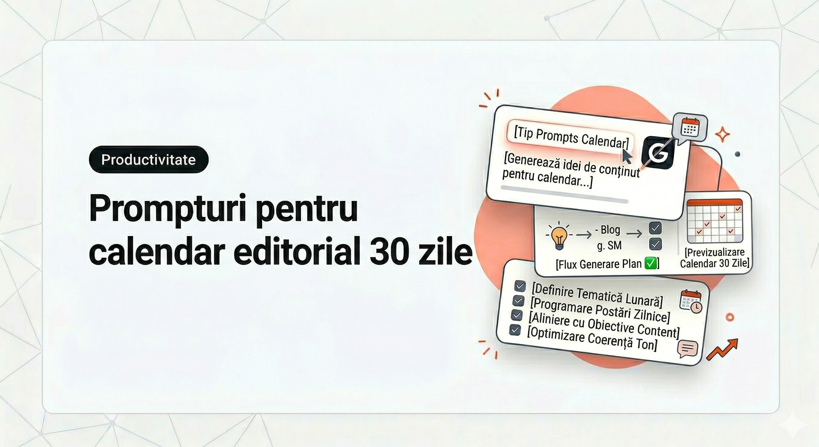 Prompturi pentru calendar editorial 30 zile