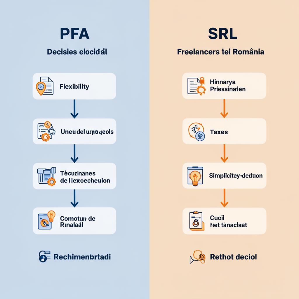 Comparație între PFA și SRL pentru freelanceri din România — avantaje și dezavantaje